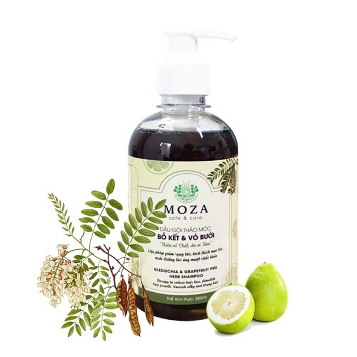 Moza - dầu gội thảo mộc bồ kết và vỏ bưởi 350ml