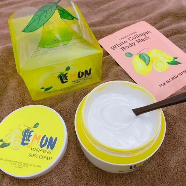 Combo Body Lemon Chanh & Ủ Trắng Chanh White Collagen Body Mask với sự kết hợp giữa các nguyên liệu thiên nhiên an toàn cùng thành phần chính dưỡng da hoàn hảo  vừa nuôi dưỡng sâu, dưỡng trắng sáng mịn màng da