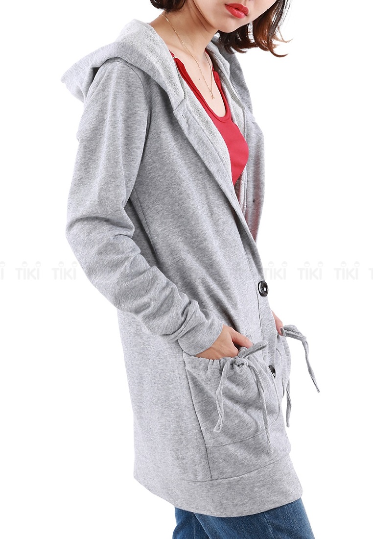 Áo Khoác Nữ Form Dài Phúc An w0004 (xám nhạt)