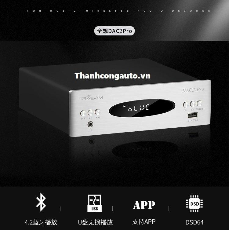 DAC giải mã TRASAM DAC 2PRO model mới 32bit/192khz Bluetooth (Bạc)