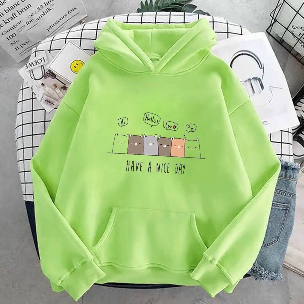 Áo Hoodie Nam Nữ Forn Rộng Unisex Hoạt Hình Heo HAVE A NICE DAY - Chất Nỉ Mềm Mại , Áo Khoác Nỉ Chui Đầu Style Ulzzang Hàn Quốc HOT TREND TTSLB0514