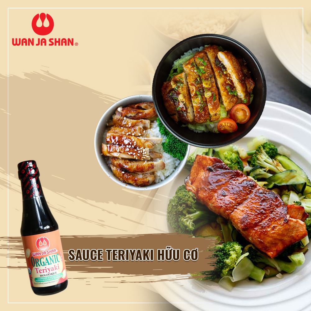 [Hoàn Tiền 15%]Nước Sốt Teriyaki Hữu Cơ Wan Ja Shan 300ml