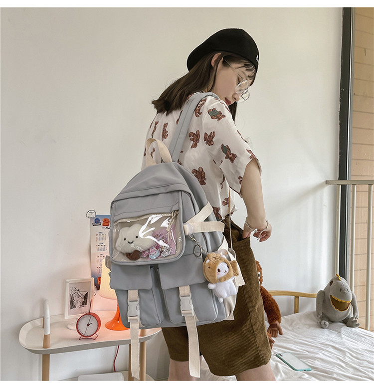 Balo nữ học sinh cấp 1 2 balo đi học thời trang