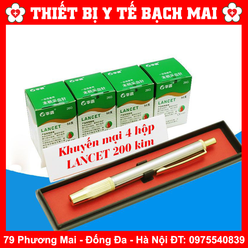 Bút chích máu liên tục + tặng 4 hộp 200 kim lấy máu