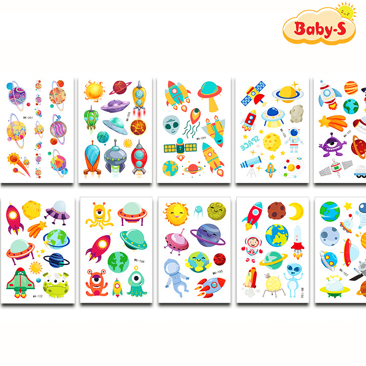 Hình xăm dán cho bé đa dạng nhiều chủ đề Baby-S, Hình xăm mini nhiều màu sắc cho bé trai và bé gái – SST008