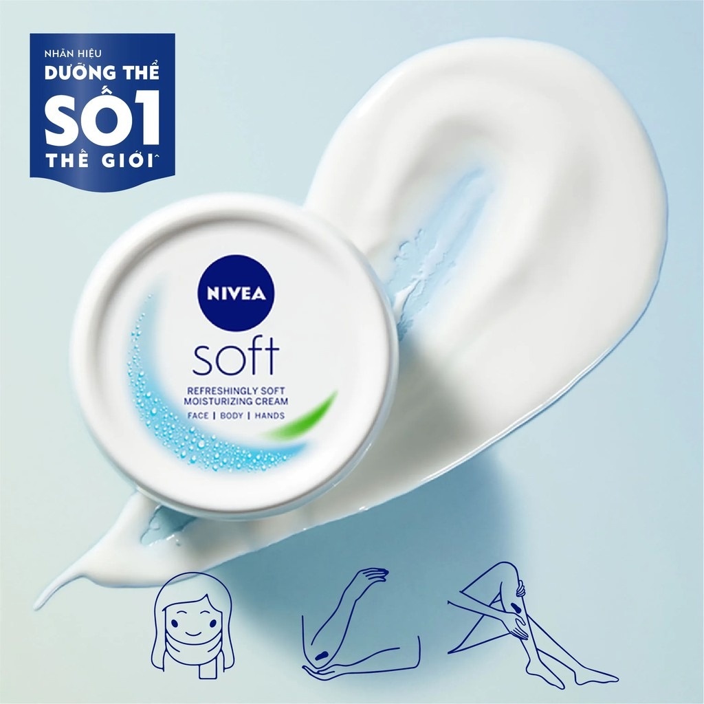 Kem Dưỡng Ẩm Mềm Da Nivea Soft Refreshingly Soft Moisturizing Cream 50ml