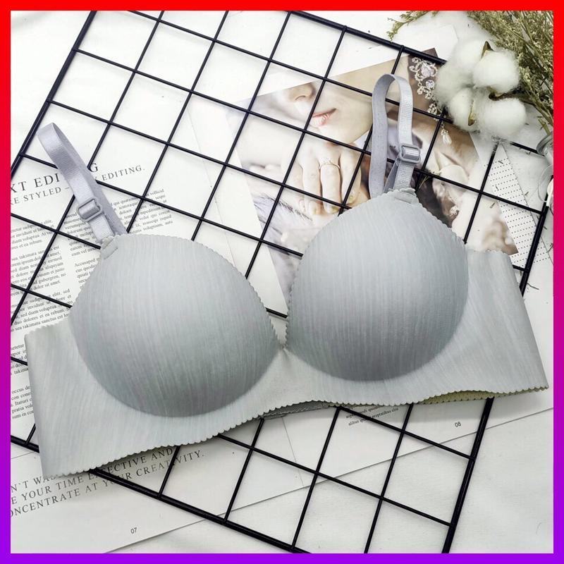 Áo lót không gọng su phối sọc nâng ngực đệm bàn tay 3cm - NHShop