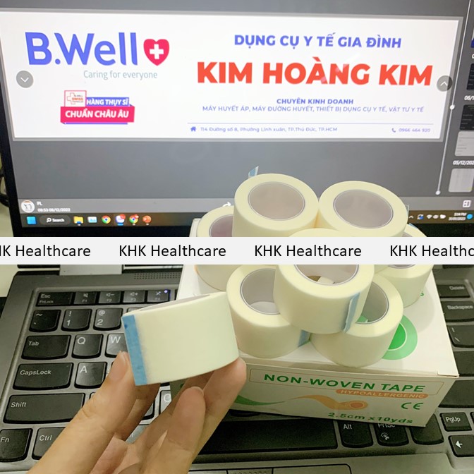 Băng keo giấy Greetmed 2.5cmx10yds dành cho da nhạy cảm