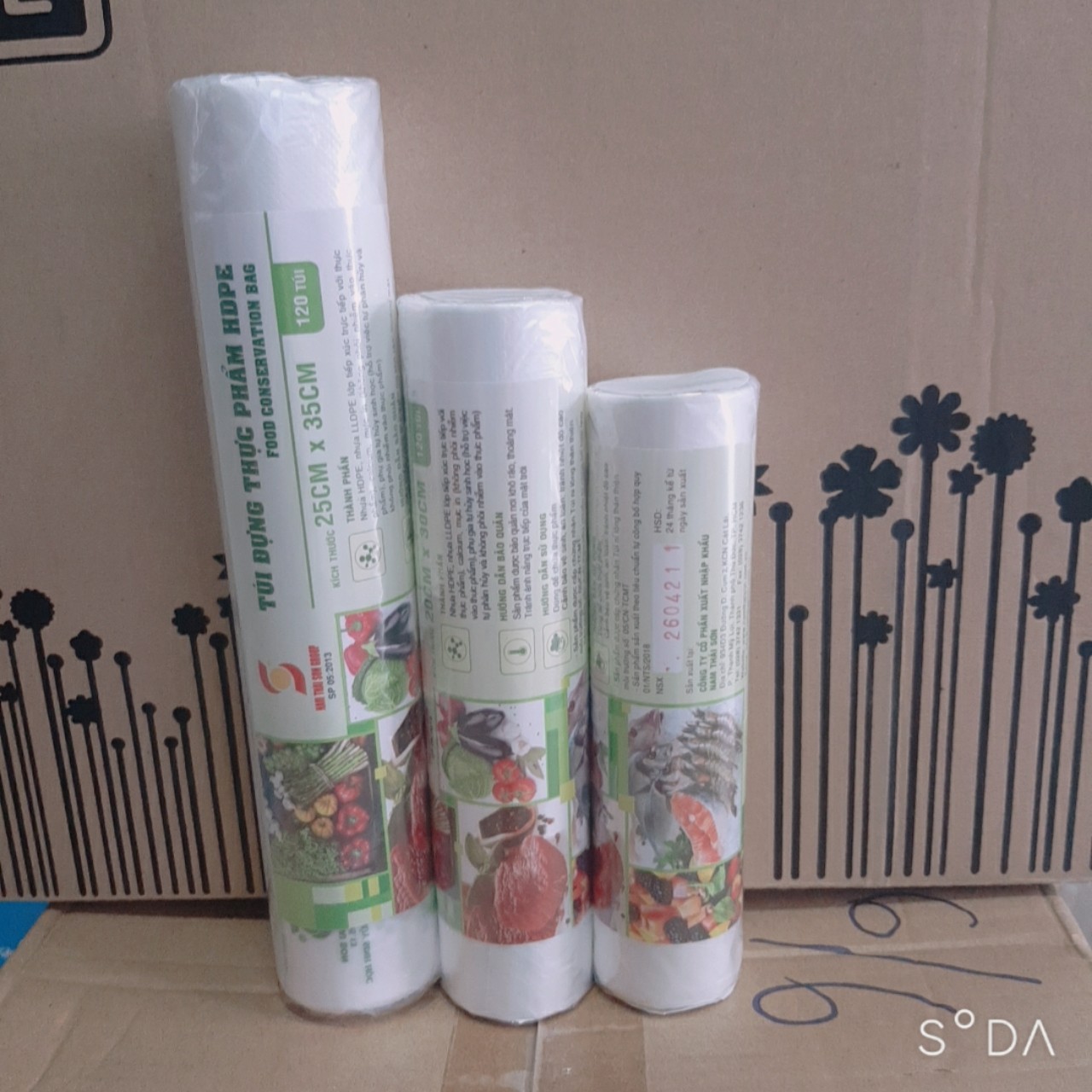 Cuộn 120 Túi Đựng Thực Phẩm Tự Hủy Sinh Học