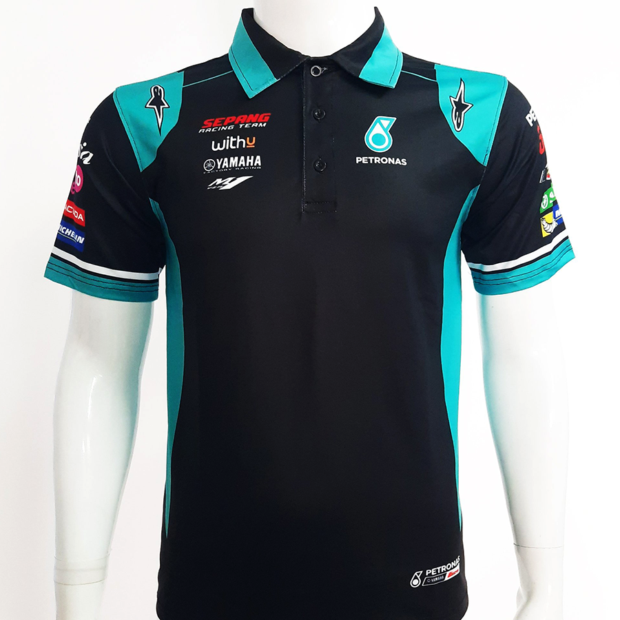 Áo thun nam có cổ tem xe Petronas