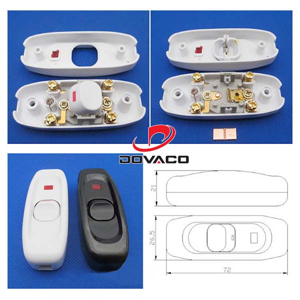 Công tắc bật tắt quả nhót có đèn báo