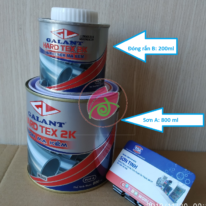 Sơn Sắt Mạ Kẽm Màu Đen bóng mã 410 -  2 thành phần Galant 2K