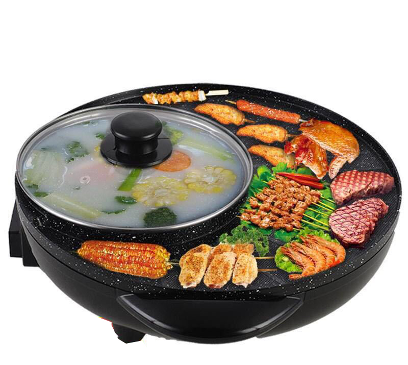 [HCM]Bếp Lẩu Nướng Đa Năng Hình Tròn 36cm Ounika Chảo Đa Năng thiết kế đặc biệt được tráng lớp chống dính siêu bền Chảo Lẩu Nướng 2 Trong 1 Nồi Lẩu Nướng Điện Tròn 36CM Vừa Là Bếp Lẩu Bếp NướngTiện Dụng-An Toàn-Hợp Lý