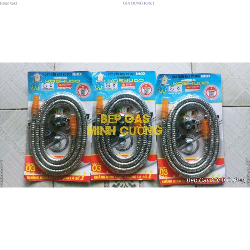 Dây dẫn gas bọc inox chống chuột dùng cho các loại bếp gas gia đình.