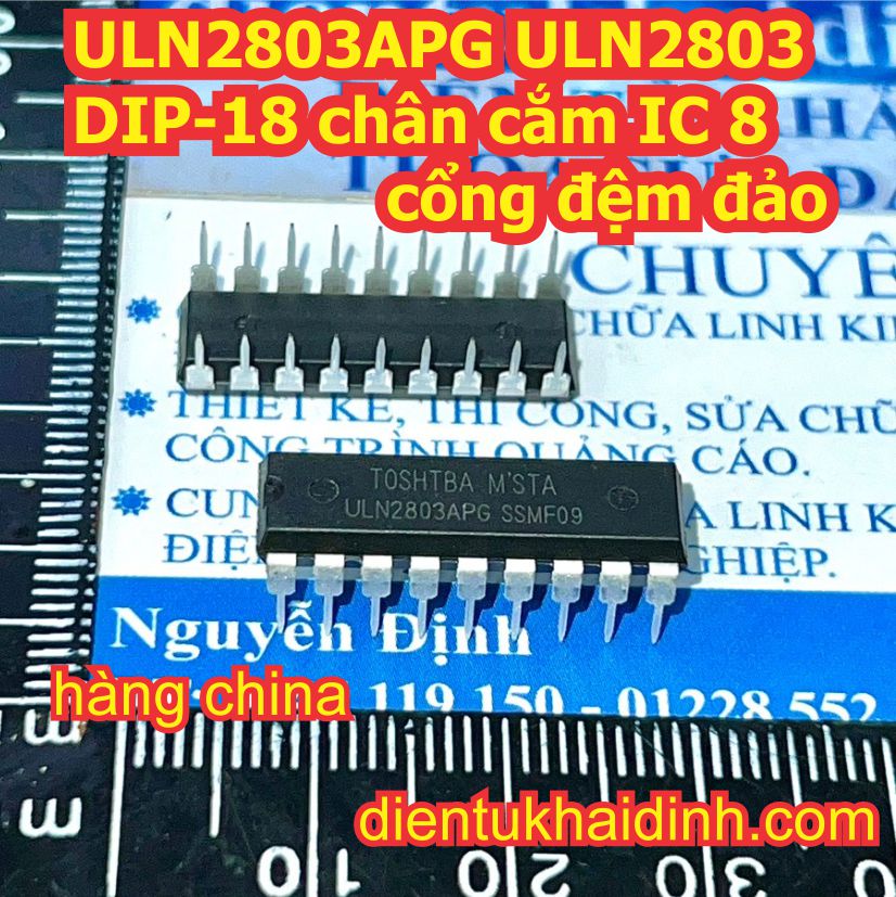 5 con ULN2803APG DIP-18 IC 8 cổng đệm đảo kde1368