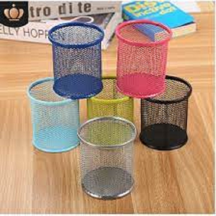 Cốc cắm bút sắt tròn