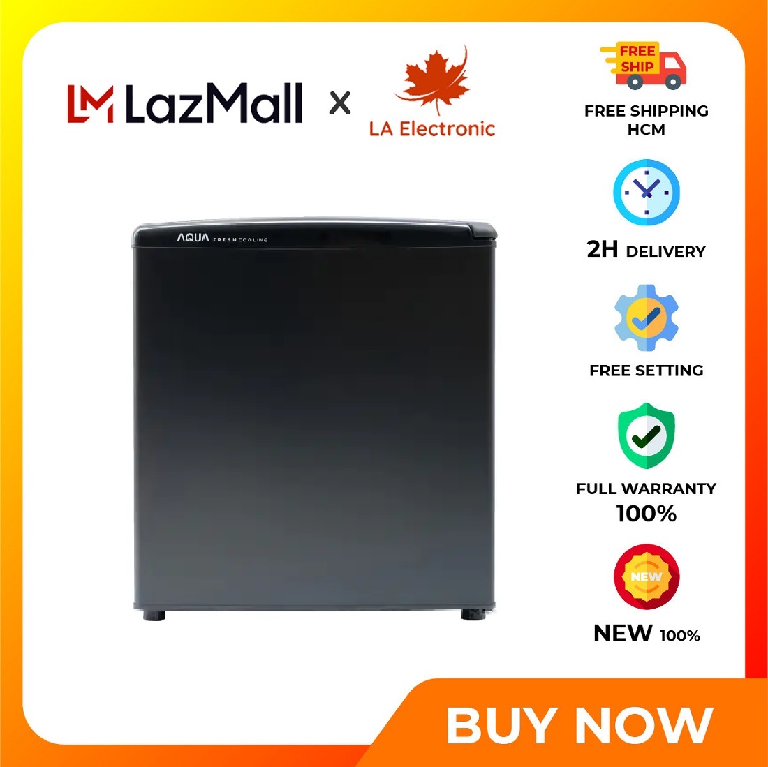 Tủ lạnh aqua 50 lít aqr aqr-d59fa - miễn phí vận chuyển hcm