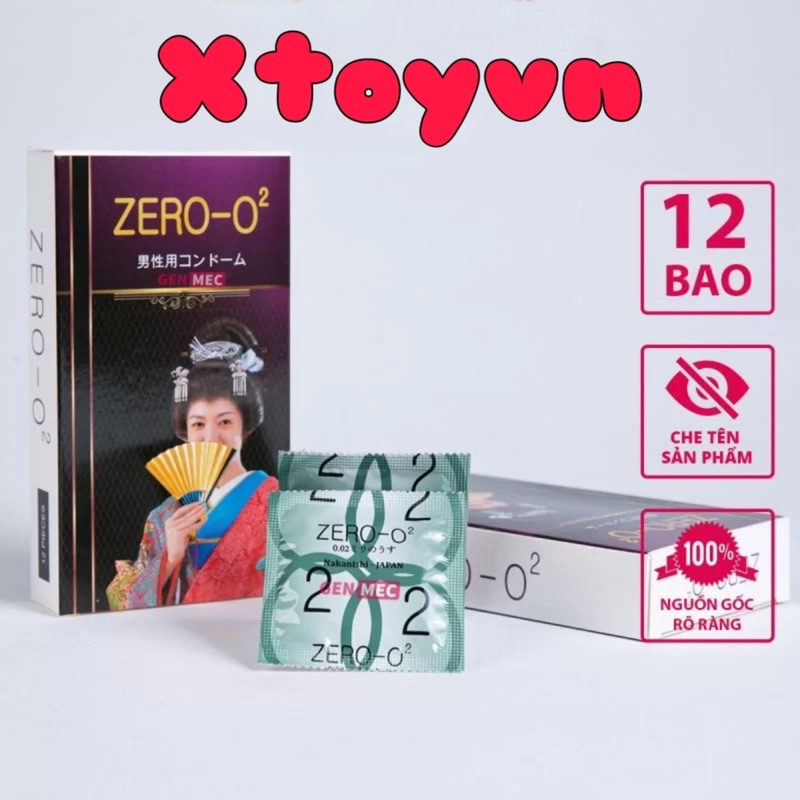 Bao Cao Su Zero 02 siêu mỏng 49mm hộp 12 cái