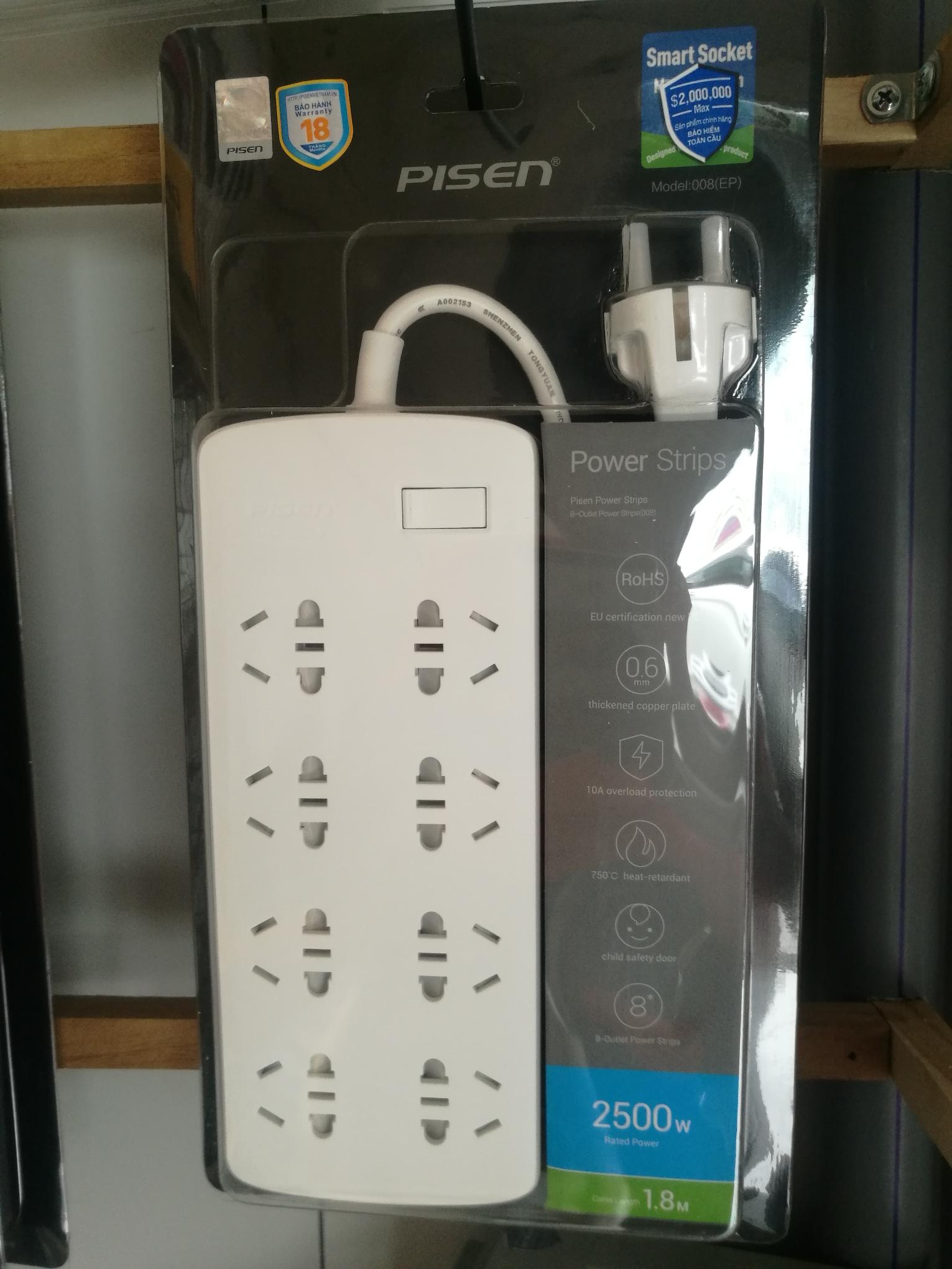 Ổ cắm điện Pisen 008(EP) (8 x AC )