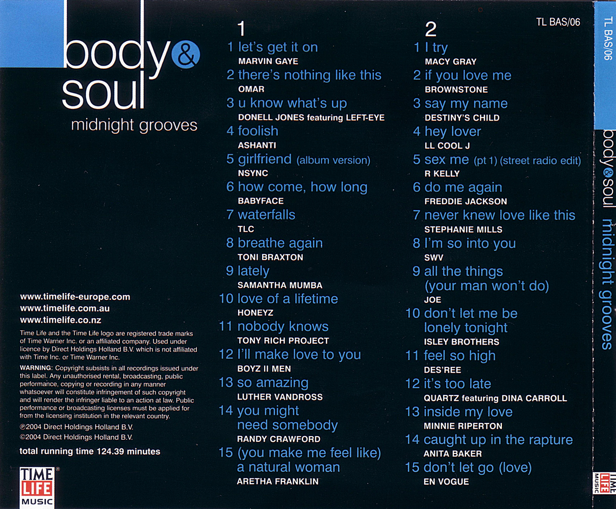 Bộ 4 đĩa cd nhạc body and soul
