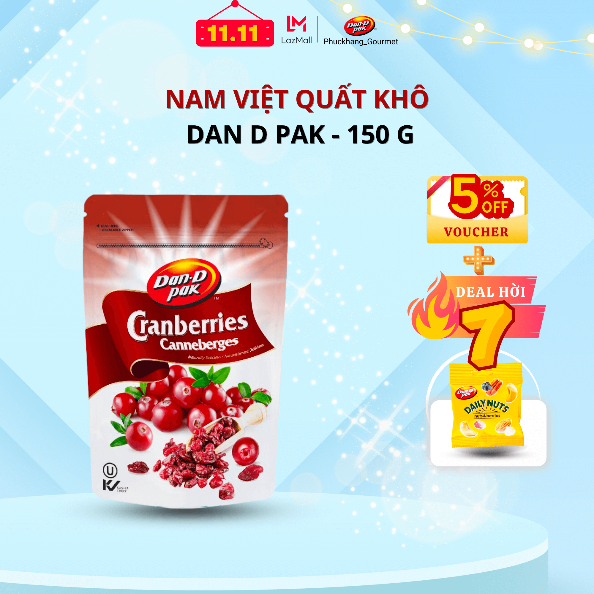 Nam Việt Quất Canada Dan D Pak 150gr