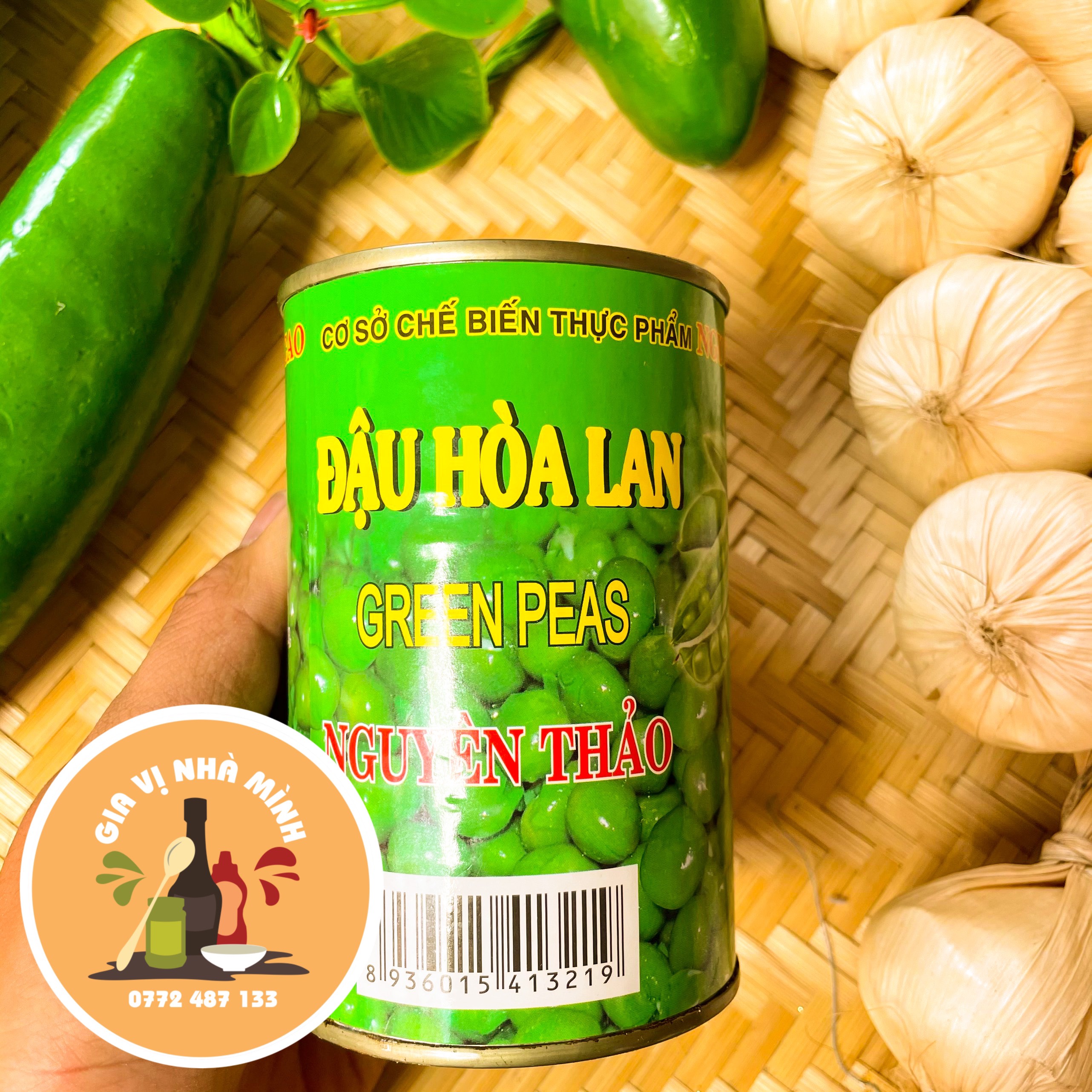 Đậu hoà lan tươi nguyên thảo đóng hộp- 425gr