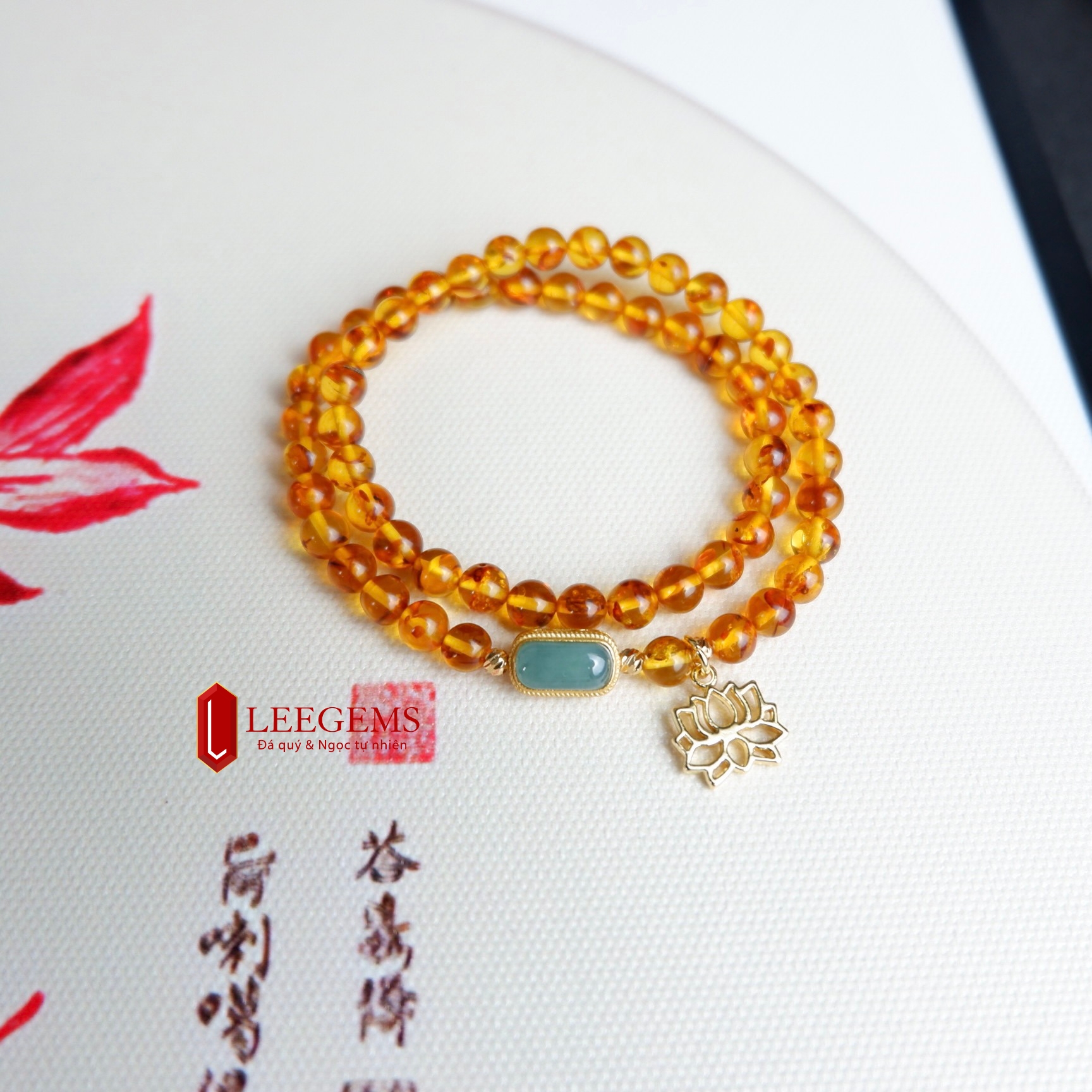 06li mix charm turquoise wing Amber bracelet peace of mind 06li-size for women all tastes | leegemstone
