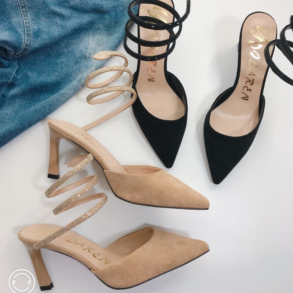 Giày Sandal VNKC59 Mũi Nhọn Gót Nhọn Cao 9P