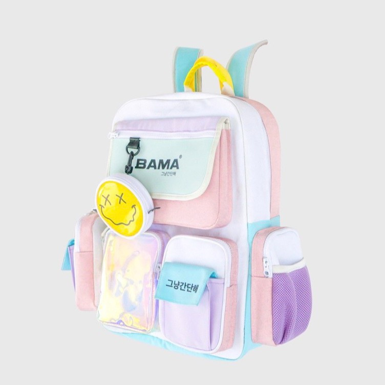 [HCM]Balo Bama 444 Backpack kèm túi tròn mini