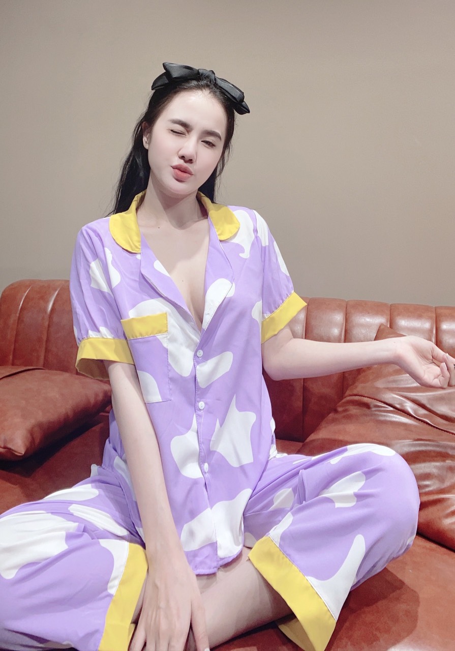 [HOT TIỂU THƯ LỤA HÀN XỊN]ĐỒ BỘ PIJAMA LỤA HÀN XỊN SIZE DƯỚI 55KG ẢNH THẬT