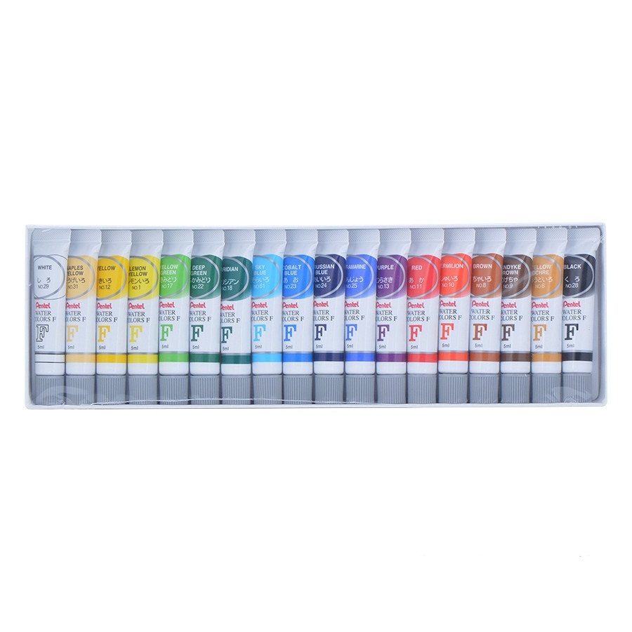 Màu Nước 18 Màu Pentel WFRS-18 (Tuýp 5ml)