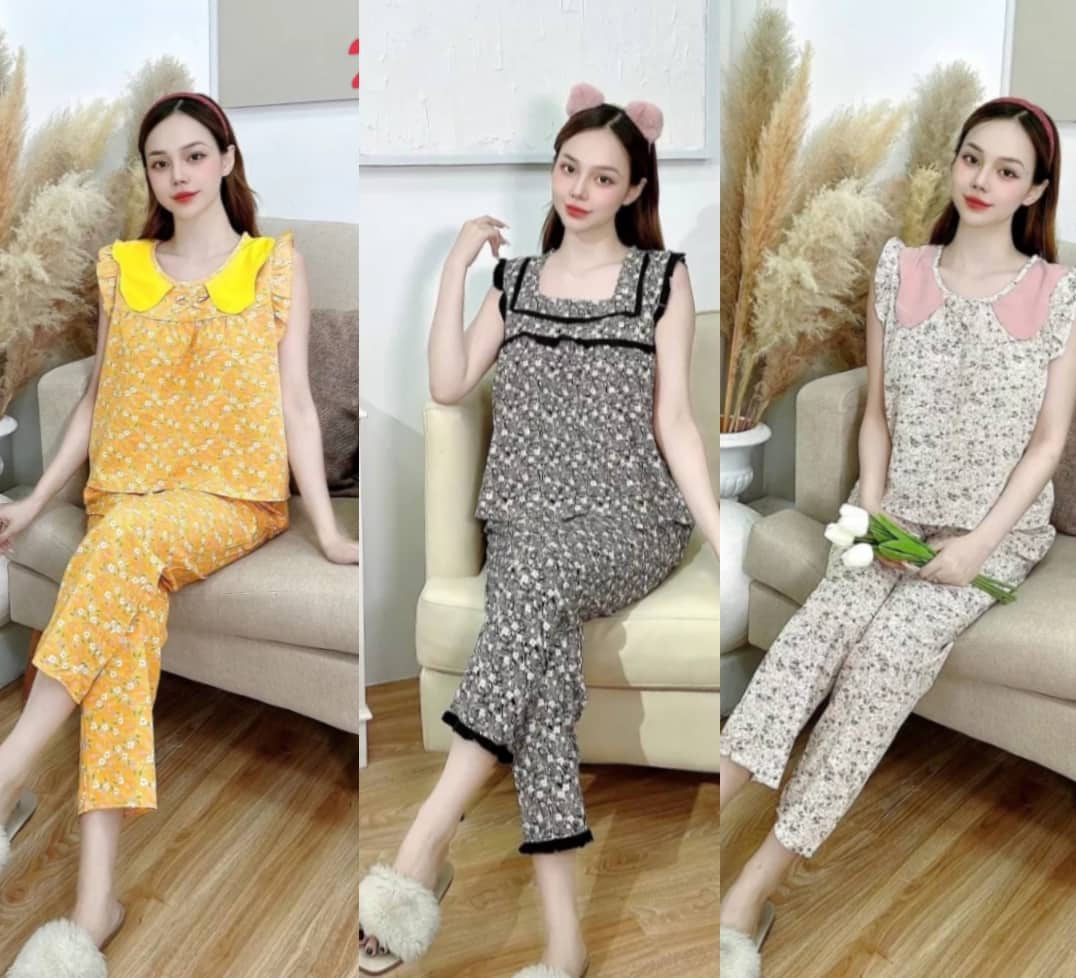 [HCM]Bộ lụa hàn 9 tấc - 40 đến 60kg - quần có túi - ẢNH THẬT