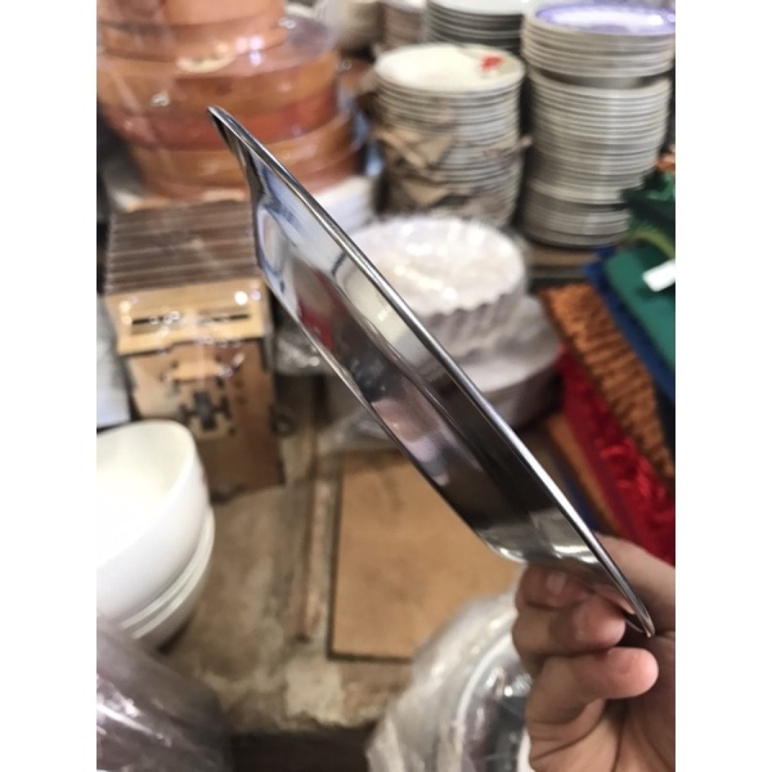 Đĩa cơm dĩa inox 18cm x 1.5cm hàng tốt