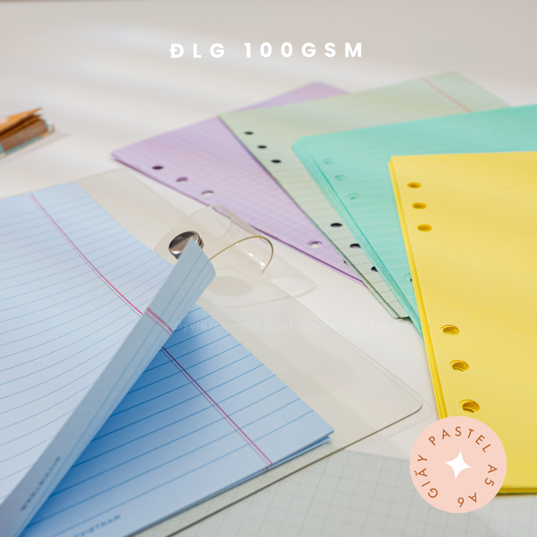 [HCM]GIẤY REFILL MÀU PASTEL A5, A6
