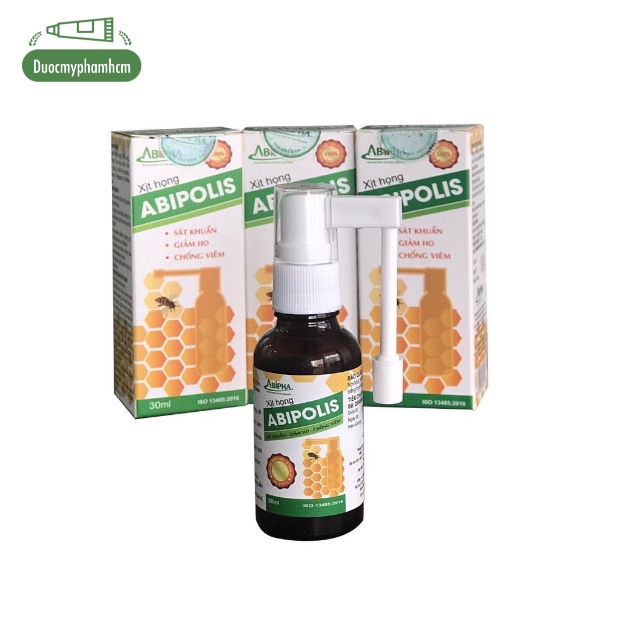 Xịt họng Abipolis – Keo ong kháng khuẩn, giảm ho, chống viêm