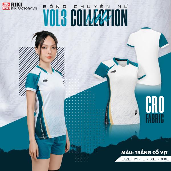 5 màu Quần áo bóng chuyền Nữ Riki Vol3 Cao Cấp chất mềm mịn, thoáng mát, thoải mái vận động