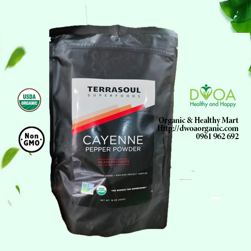Bột ớt hữu cơ Cayenne Terrasoul 454g