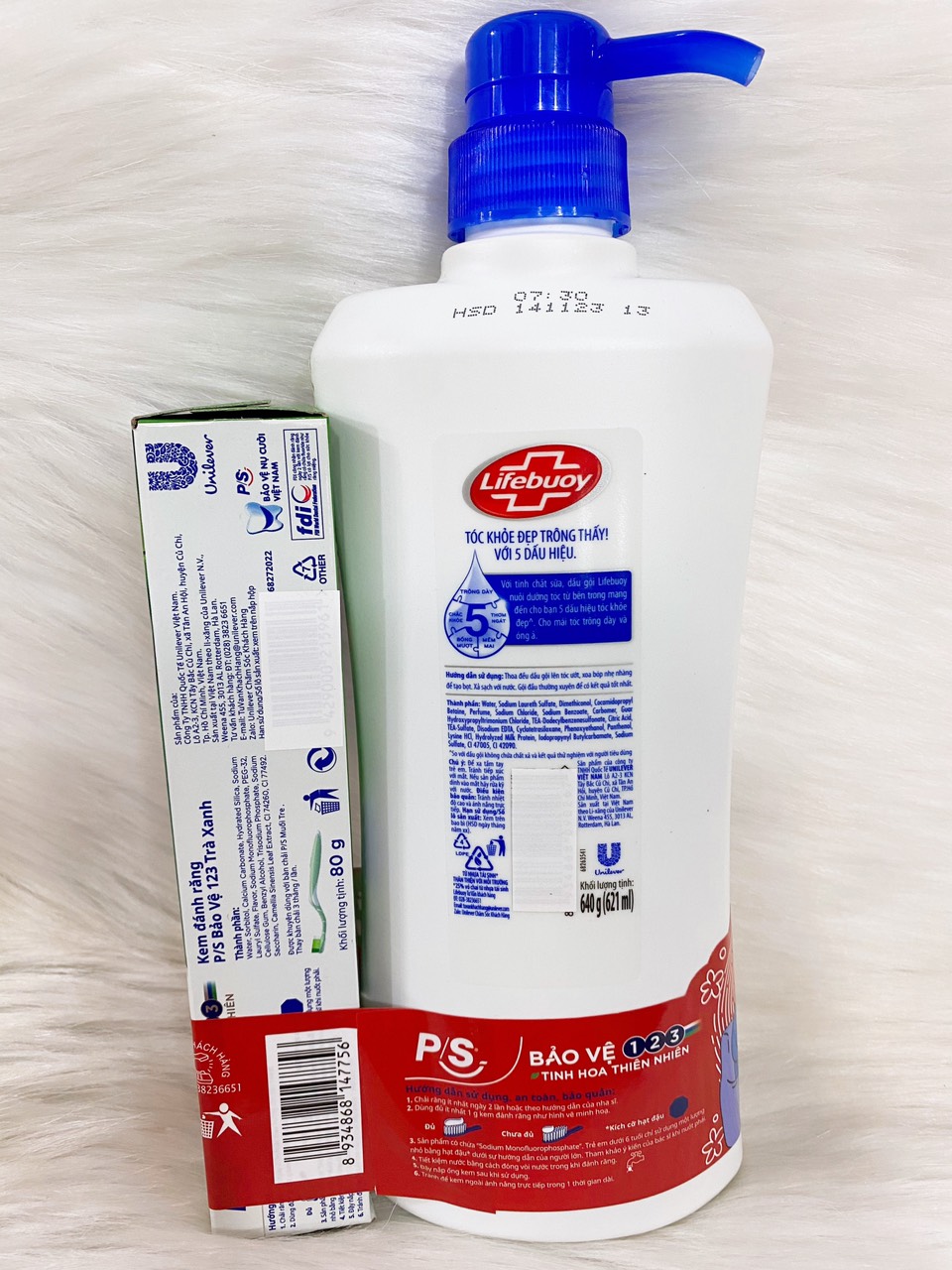 [HCM]Dầu gội Lifebuoy tóc dày óng ả 621ml