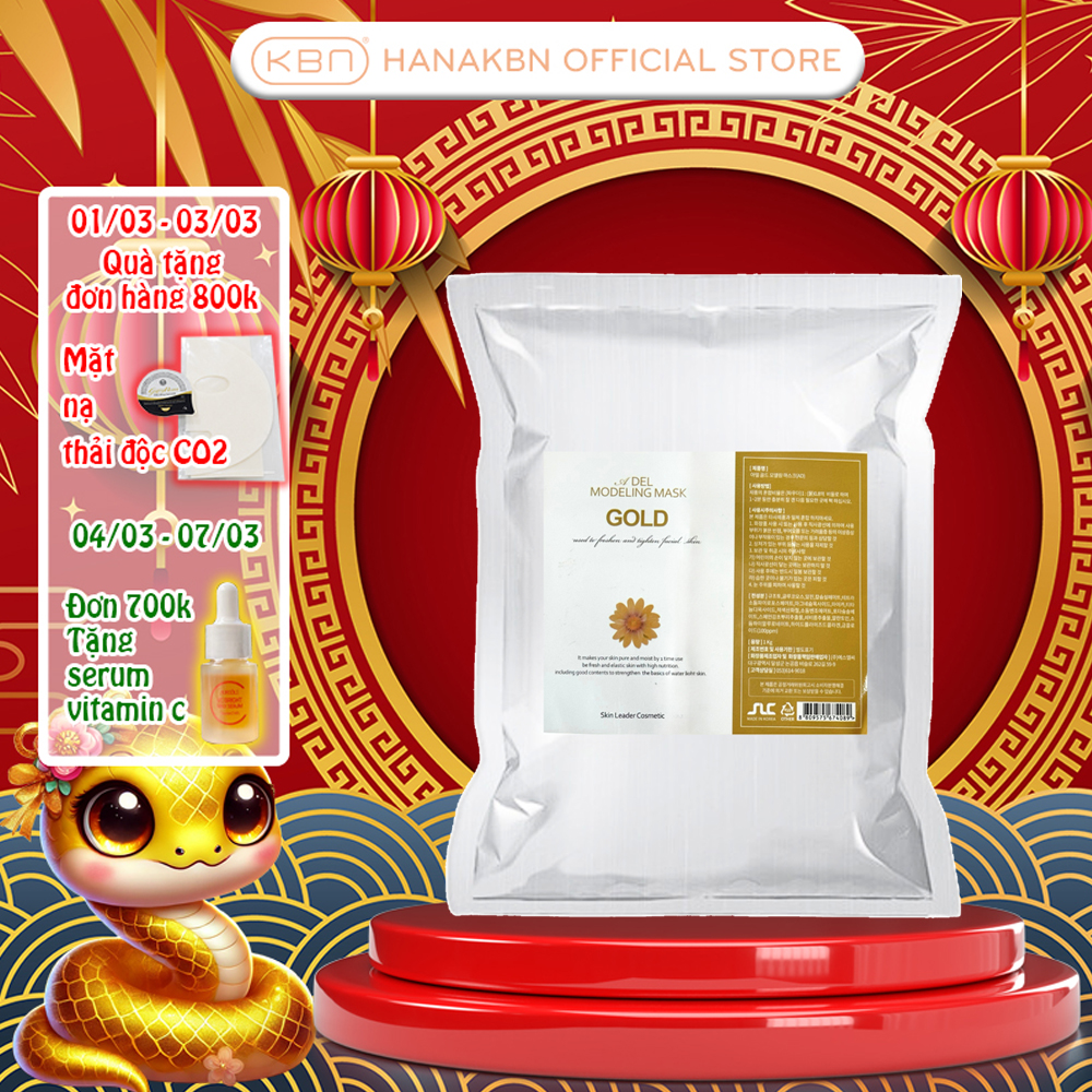 [KHUYẾN MÃI] Bột Mặt Nạ Dẻo Vàng 24K Cho Da Nhạy Cảm Trắng Sáng ADEL Hàn Quốc 1kg