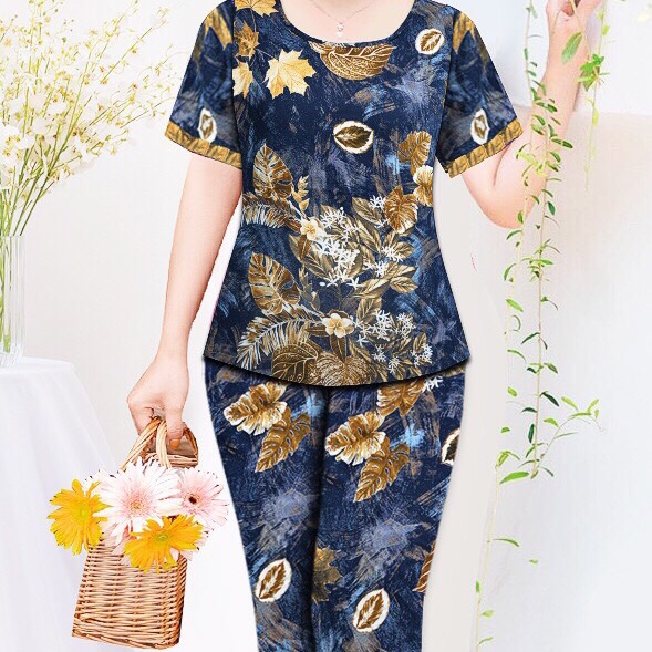 Bộ đồ tôn thái dài cổ tròn