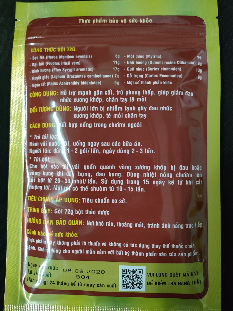 bột thảo dược An Phúc Bình 72g