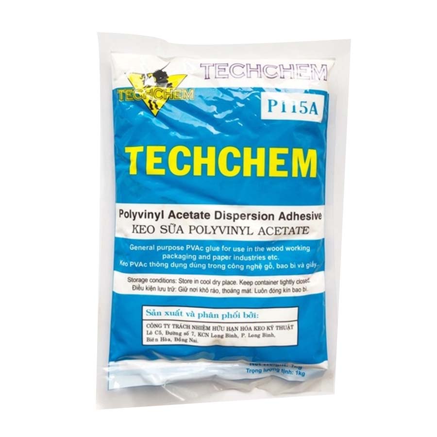Keo sữa Techchem làm đồ handmade, thủ công loại bịch 1kg, dán giấy, vải, gỗ, gốm sứ