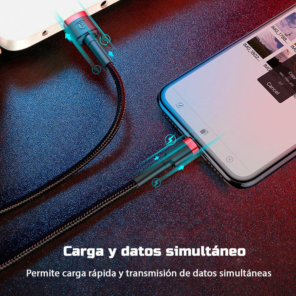 Cáp sạc nhanh, truyền dữ liệu tốc độ cao Baseus Cafule Lightning cho iPhone/ iPad Dài 1M ( 2.4A, Sạc nhanh, Siêu bền)