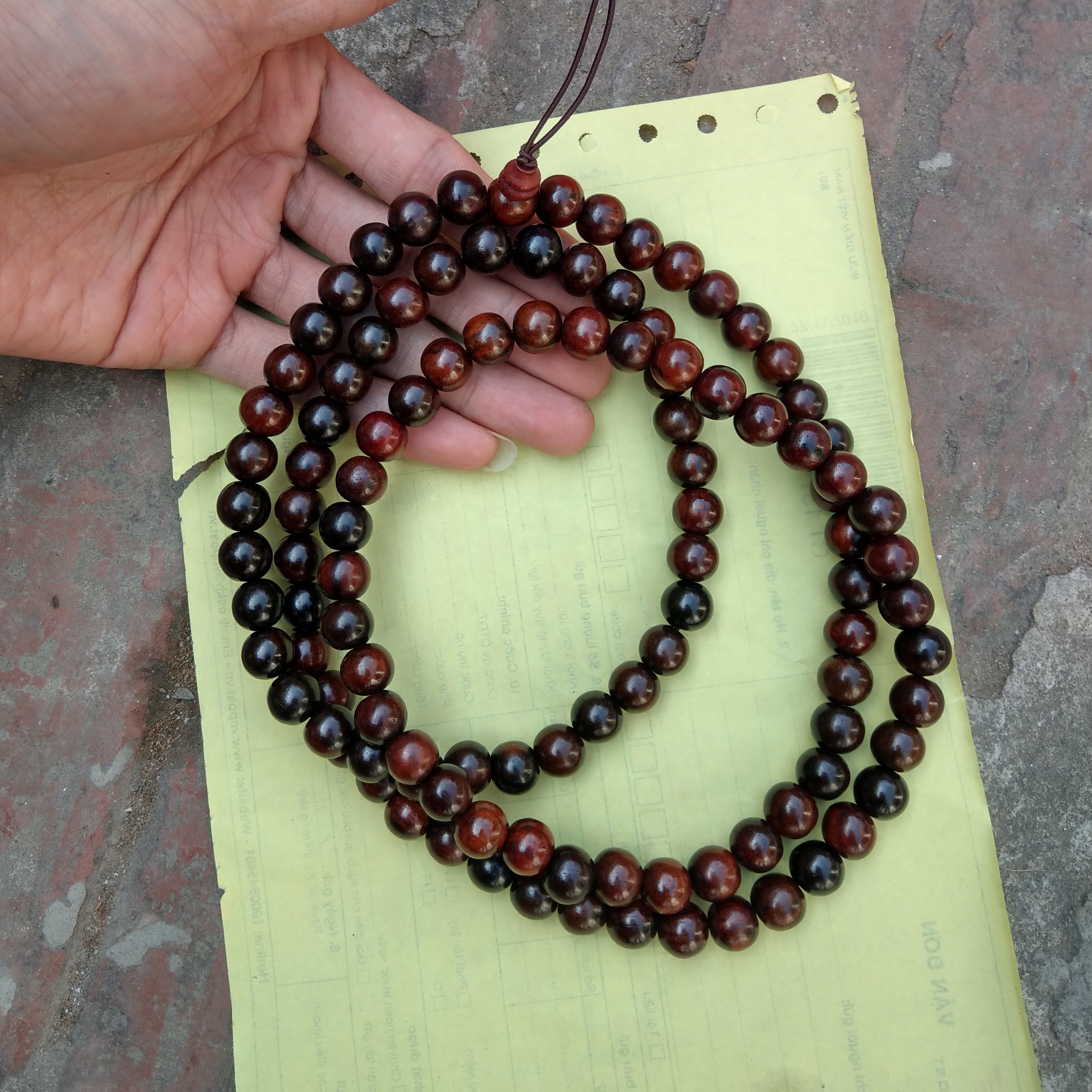 Tràng 108 Hạt - Gỗ Trắc - Size 10mm