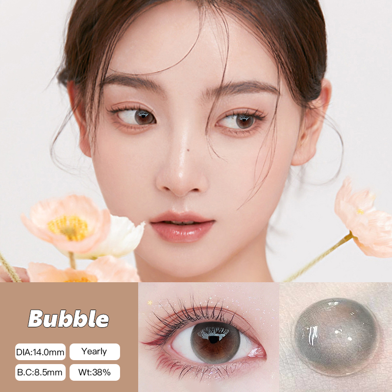 Gray natural lens colorful contact lens with capacity annual use lens