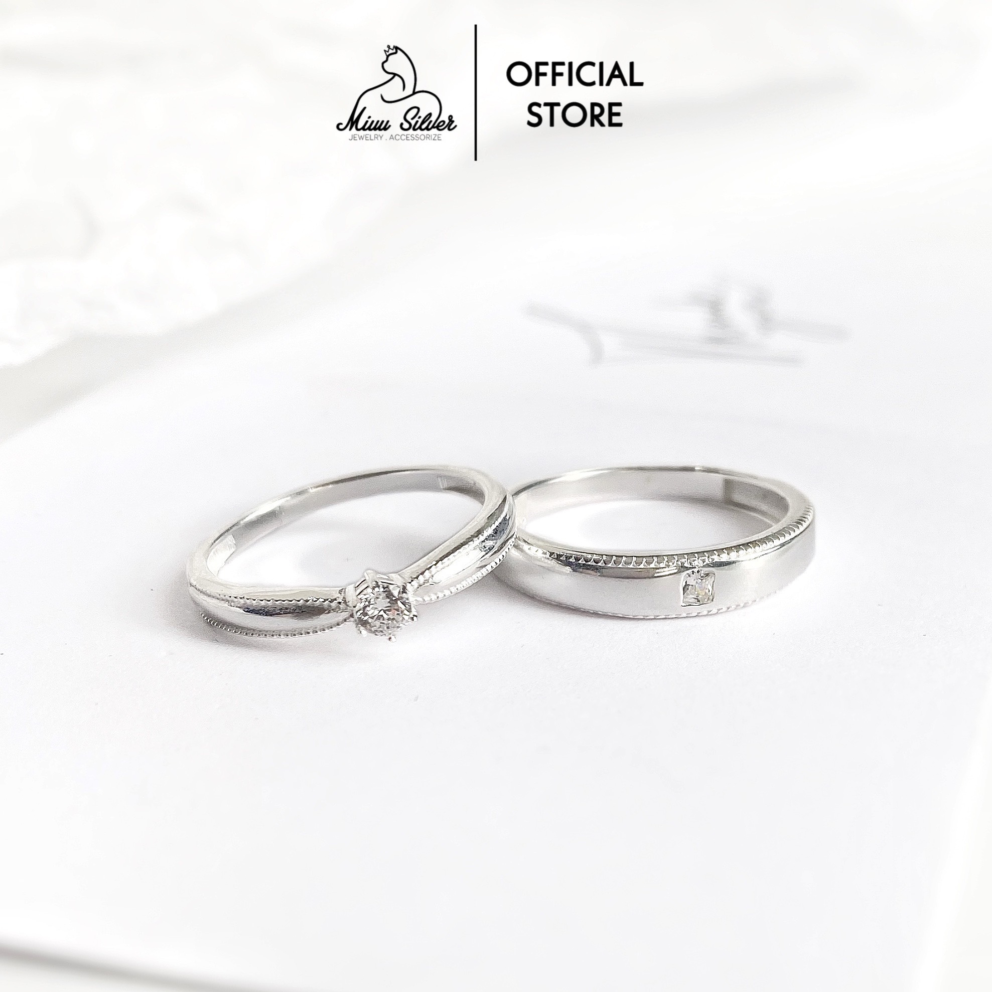 Nhẫn đôi bạc nam nữ Miuu Silver Everlasting