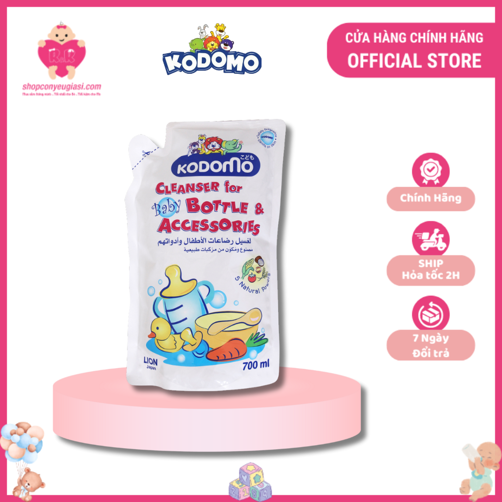 COMBO Túi Nước Rửa Bình Sữa Kodomo - 700ml - Thái Lan