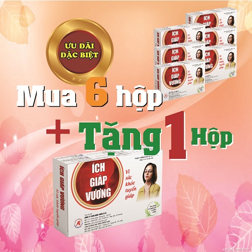 [HCM]Thực phẩm bảo vệ sức khỏe ÍCH GIÁP VƯƠNG vì sức khỏe tuyến giáp ( 30 viên- hộp)