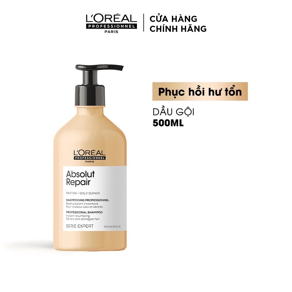 Gội + Hấp phục hồi tóc hư tổn Loreal Profeesional 500ml