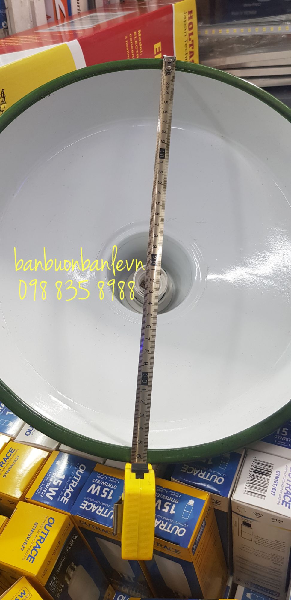 Chao đèn thả trần men D350